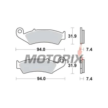 Brzdové destičky -TRW- MCB574SI, Honda NX125 Transcity, NX250, XL250R Baja, XLR125R, XR250R/600R, Kawasaki KX125
