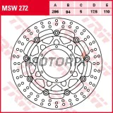 Brzdový kotouč -TRW- MSW272, 300mm, Honda CBF 600/1000 N-S-FA ABS (2004-2016), CBR 250R/300R ABS (2011-2017), DN-01 700A (2008-2010)