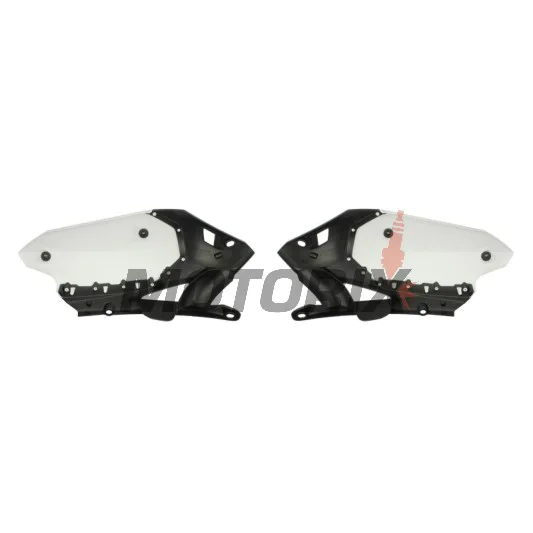 Zadní boční plasty -POLISPORT- černé/bílé, YAMAHA YZ 450 2010-2013