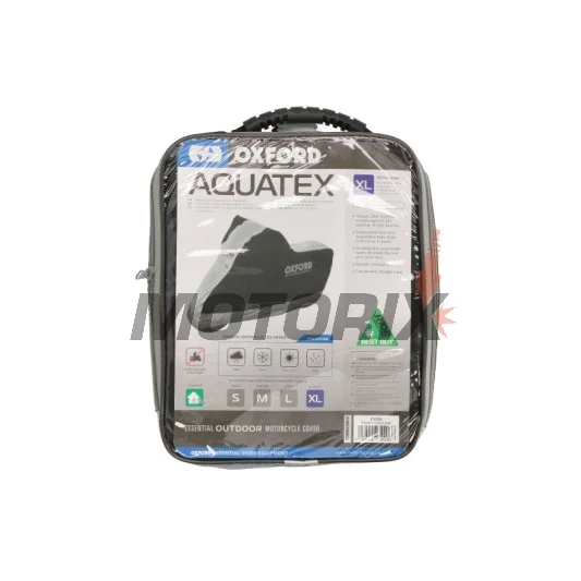 Plachta na motocykl -OXFORD- Aquatex, černá/stříbrná, XL