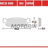 Brzdové destičky -TRW- MCB699SRM, sintrované, Yamaha VP X-City 250, YP Majesty 250, X-Max 125/250/400 ABS & Sport (1998-2017)