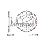 Zadní rozeta -JT- JTR1478,34, 34 zubů, ocelový, Kawasaki GPZ 400 1984-1989, 1991-1997, KXT 250 1984-1985, ZX 1000 2013-2019, ZX-10R 1000 2006-2007, ZX-6R 600 1998-2004, ZX-6R 636 2003-2004, ZX-6RR 600 2003-2004, 2006, ZX-7RR 750 1996-1999