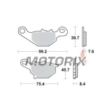 Brzdové destičky -TRW- MCB679SI, Kawasaki KLX/KMX 125, Suzuki AN125/150, DR-Z125/L, RM80/85, TR50 Street Magic, UC125 Epicuro, UG110 Hokuto (1995-2013)