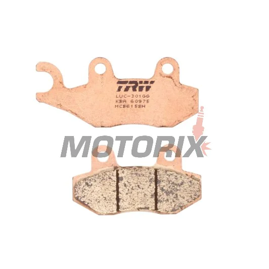 Brzdové destičky -TRW- MCB615SH, Aeon Overland 125/180, Arctic Cat DVX 90, Cagiva Canyon/Elefant/Navigator, CAN-AM Commander/Maverick 800/1000, Kawasaki Ninja/Brute Force/Teryx 125-800, Suzuki Burgman/DR Big/LT-R 200-800, Triumph Tiger/Daytona 750-1200, Y