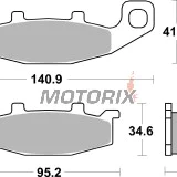 Brzdové destičky -BREMBO- 07KA0933, Kawasaki ER/EX/GPX/GPZ/GTR/KDX/KL/KLE/KR-1/ZL/ZR/ZRX/ZX/ZXR/ZZR/Suzuki Across/DR/GS/GSF/GSX/SW1/VX (1983-2006)