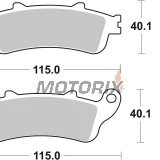 Brzdové destičky -BREMBO- 07072XS, Honda FES 250 Foresight (1999-2005), FJS 400/600 Silver Wing (2003-2015), NSS 250 Jazz (2001-2004)