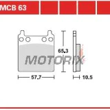 Brzdové destičky -TRW- MCB63, Honda CB 750F Supersport (1975-1978), GL 1000 Goldwing/1000LTD Goldwing (1975-1979)