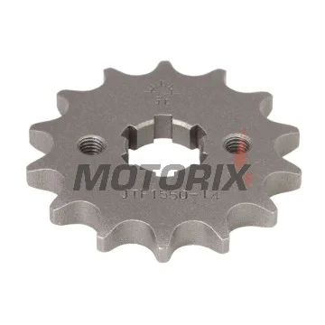 Přední pastorek -JT- JTF1550,14, 14 zubů, Betamotor RR 125 2006-2020, RR Enduro 125 2011-2020, SM 125 2006-2010, Husqvarna SMS4-TE 125 2010-2011, TE 125 2011-2013, Yamaha MT 125 2014-2017, T 105 1997-1998, WR 125 2008-2016