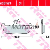 Brzdové destičky -TRW- MCB579, Alfer, Aprilia AF1/Tuareg, Cagiva Freccia/WMX, Gilera RC, Husaberg, Husqvarna CR/TE/WR, Kram IT ER, Laverda CR, Moto Morini 125-600 (1987-2000)