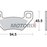 Brzdové destičky -TRW- MCB773SI, Arctic Cat 250/300/400/500/700 ATV 2x4/4x4/TRV/TBX (2005-2008), Kymco Maxxer 450i (2011-2015)