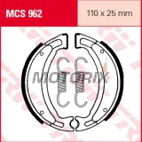 Brzdové čelisti -TRW- MCS962, 110x25mm, Aprilia SR/Rally/Scarabeo 50, Malaguti F10/F12/Ciak 50-100, MBK Booster/Ovetto/Stunt 50, Skyliner 125/250, Yamaha BWS/Jog/Neos 50, Zuma/Cygnus 125, TT-R/TW 125-200, Blaster 200, Raptor/Grizzly 50-125