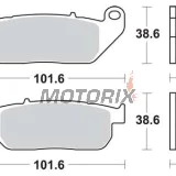 Brzdové destičky -TRW- MCB753SV, Harley Davidson XL Sportster, Custom, Roadster, Nightster, Forty Eight, Seventy Two, Iron - 883/1200cc, 2004-2013