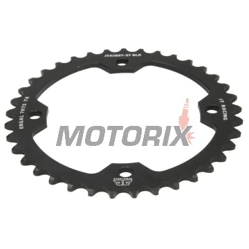 Zadní rozeta -JT- JTA1857,37BLK, 37 zubů, černý, hliníkový, Yamaha XT 600 1990-1995, 1999-2003, YFM 250 2008-2013, YFM 350 1987-1988, 2004-2013, YFM 700 2006-2018, YFZ 350 1987-1988, YFZ 450 2004-2019