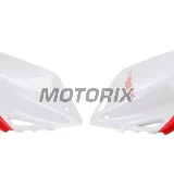 Zadní boční plasty -POLISPORT- červené/bílé, HONDA CRF 450 2007-2008