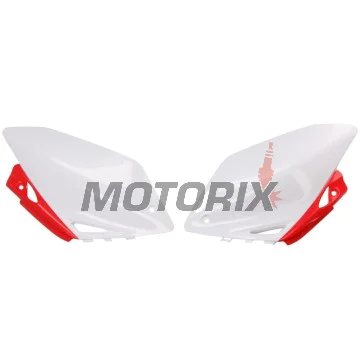 Zadní boční plasty -POLISPORT- červené/bílé, HONDA CRF 450 2007-2008