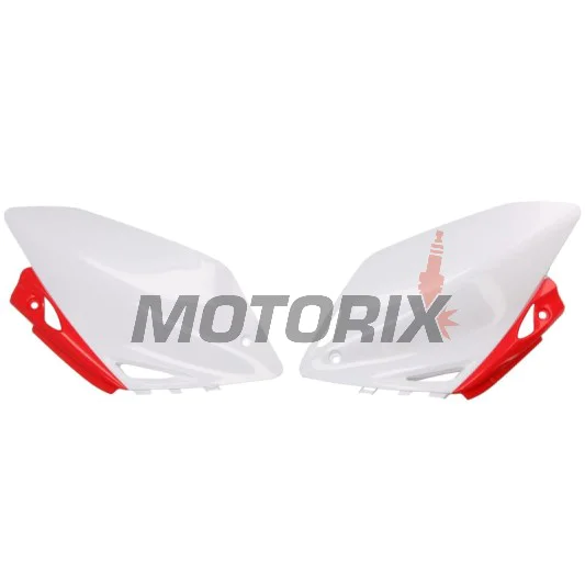 Zadní boční plasty -POLISPORT- červené/bílé, HONDA CRF 450 2007-2008