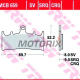 Brzdové destičky -TRW- MCB659CRQ, Kawasaki VN 1500/1600, ZR 1100, ZRX 1100/1200, ZX-6R 600/636, ZX-7R 750, ZX-9R 900; Suzuki GSF 1200, GSX 1400, GSX-R 1000, VZ 1600 - 1996-2008