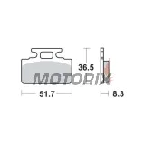 Brzdové destičky -TRW- MCB589, Honda NH Lead 125, Honda ZB Monkey 50, SYM DD 50
