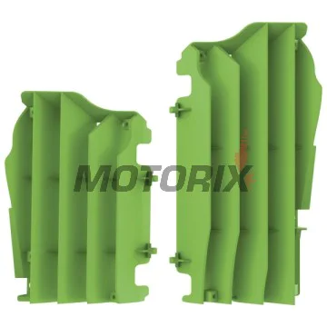 Chrániče chladiče -POLISPORT- zelený, KAWASAKI KX 250/450 2016-2024