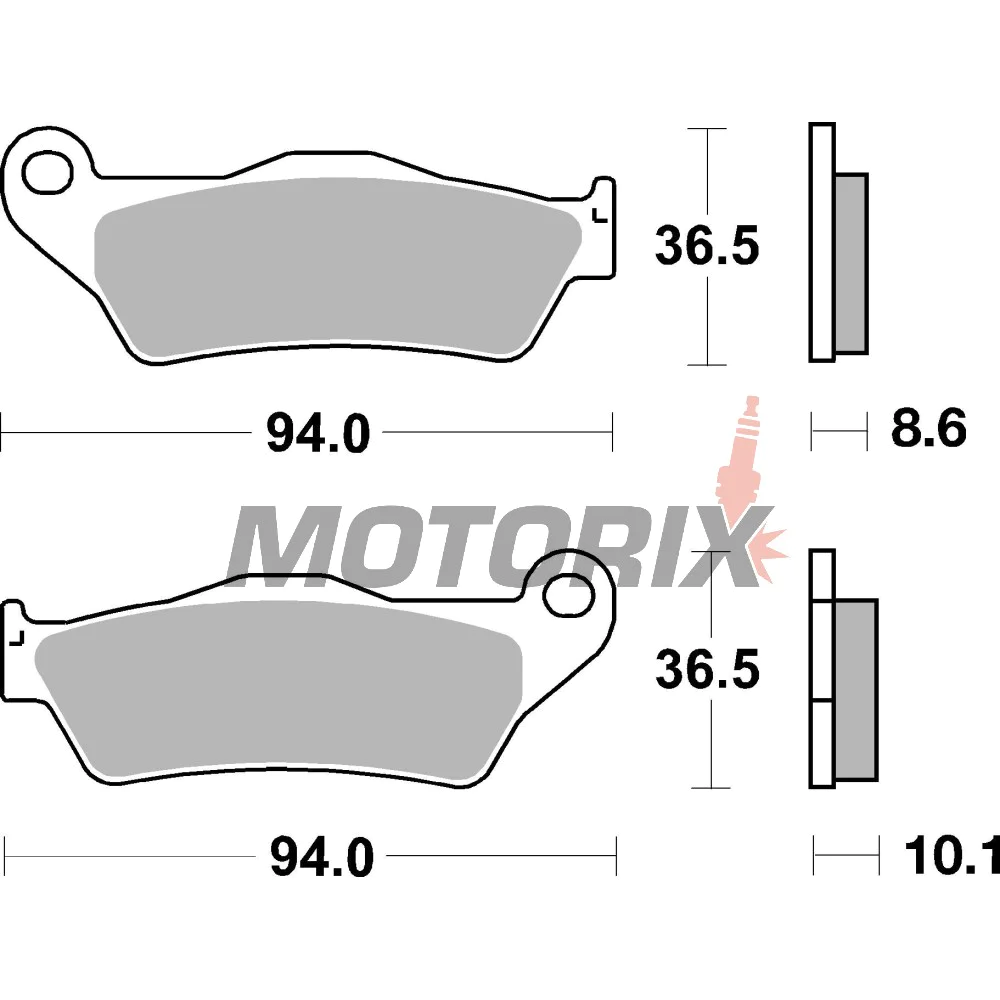 Brzdové destičky -BREMBO- 07BB2809, BMW HP2 Megamoto/K1200-K1300/R850-R1200/S1000XR