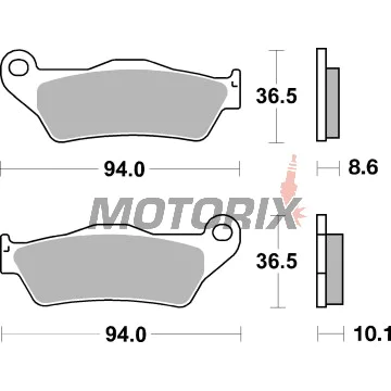 Brzdové destičky -BREMBO- 07BB28SP, BMW HP2 Megamoto, K1200/K1300, R850/R1100/R1150/R1200 GS-RT-RS-ST, S1000XR