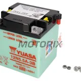 Akumulátor -YUASA- 12N5.5A-3B, 6Ah 12V