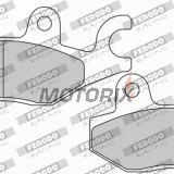 Brzdové destičky -FERODO- FDB2087EF, Honda CBF/NSR/VT Shadow/XL Varadero 75-250 1992-2013; Keeway Speed 125/150 2006; Kawasaki Eliminator/KLX/KVF/KX/Z 65-400 1997-2020; Kymco Agility/Dink/Grand Dink/Like/Movie/Pulsar/Quannon/Super9/Yager/Zing 50-250 1997-