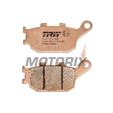 Brzdové destičky -TRW- MCB634SH, Honda CB/CBF/CBR/CMX/CRF/NC/NT/VT/VTR/VTX/XL 500-1100cc (1992-2025); Kawasaki EN/EX/KLV/KLZ/Z 650-1000cc (2004-2024); Suzuki DL/GSF/GSR/GSX/GSX-S/SV 650-1250cc (2002-2025); Yamaha FZ/FJ/MT/XJ6/XSR/YZF-R 600-1000cc (2003-20