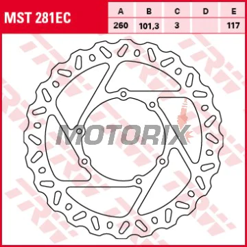 Brzdový kotouč -TRW- MST281EC, Honda CRF 250R/450R (2015-2016)