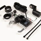 Držák telefonu -4 RIDE- 62-90mm telefon, s USB 3.0 nabíječka, antivibrační, uchycení pro řídítka/zrcátko, chrom - univerzální