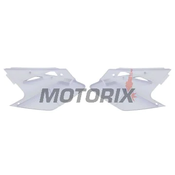 Zadní boční plasty -POLISPORT- bílé, KAWASAKI KX 450 2005-2008