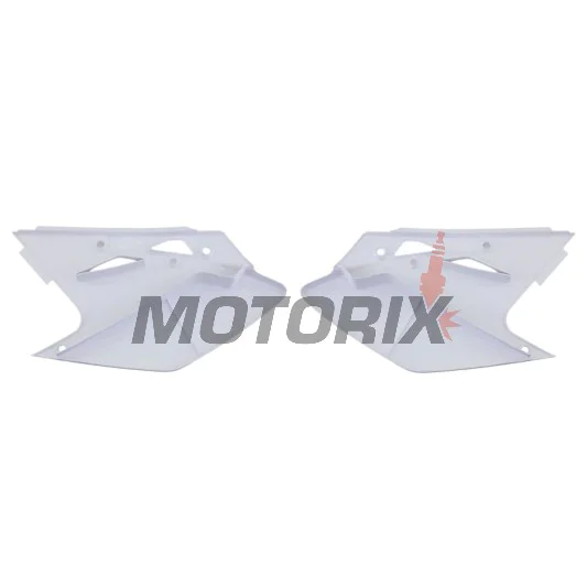 Zadní boční plasty -POLISPORT- bílé, KAWASAKI KX 450 2005-2008