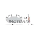 Brzdové destičky -TRW- MCB562SV, Honda CB/CBR/CBX, NSR, VFR, VT Integra, XRV Africa Twin - 250-750cc, 1986-1996