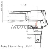 Vnější čep řízení -4 RIDE- Arctic Cat/CAN-AM/CF Moto/Kawasaki/Suzuki/Yamaha 250-800 1987-2017
