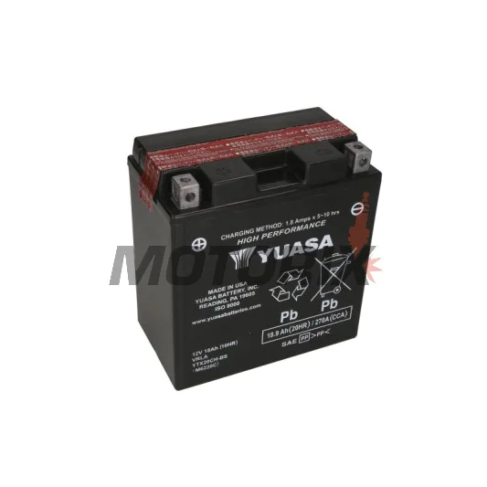 Akumulátor -YUASA- YTX20CH-BS, 19Ah 12V