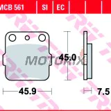 Brzdové destičky -TRW- MCB561, Honda CR/CRF/TRX 80-420 1992-2020; Kawasaki KFX/KX 65-450 1987-2020; Suzuki LT/RM 65-500 1987-2008; Yamaha Grizzly/Raptor/YFZ/YZ 80-660 1989-2020