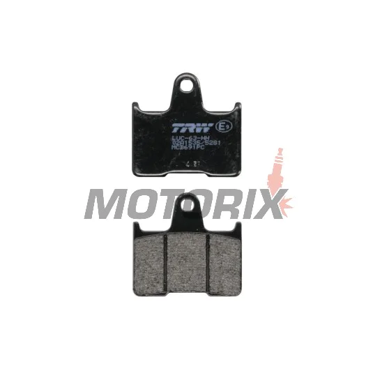 Brzdové destičky -TRW- MCB691PC, sintrované, Honda CB400 Super Four (1999-2004), Kawasaki GTR1400 (2007-2017), ZX-14R Ninja 1400 (2006-2020), ZX-7RR Ninja 750 (1996-1999), ZZR1400 (2006-2019), MZ 1000S (2004-2005), Suzuki GSF650 Bandit/ABS (2005-2007)