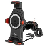 Držák telefonu -4 RIDE- s USB nabíječka, antivibrační, 12-30mm uchycení - univerzální