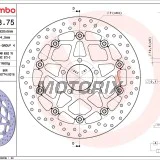Brzdový kotouč -BREMBO- 78B40875, Suzuki Hayabusa, GSX-R, GSX 1400, TL 1000 (1996-2007)