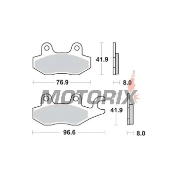 Brzdové destičky -TRW- MCB615SI, Aeon Overland 125/180, Arctic Cat DVX 90, Cagiva Canyon/Elefant/Navigator, CAN-AM Commander/Maverick 800/1000, Kawasaki Ninja/Brute Force/Teryx 125-800, Suzuki Burgman/DR Big/LT-R 200-800, Triumph Tiger/Daytona 750-1200, Y