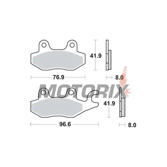 Brzdové destičky -TRW- MCB615, Aeon Overland 125/180, Arctic Cat DVX 90, Cagiva Canyon/Elefant/Navigator, CAN-AM Commander/Maverick 800/1000, Kawasaki Ninja/Brute Force/Teryx 125-800, Suzuki Burgman/DR Big/LT-R 200-800, Triumph Tiger/Daytona 750-1200, Yam