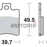 Brzdové destičky -TRW- MCB674, Aprilia SR, Scarabeo, Leonardo, Rally; Benelli 491, Velvet, Adiva; Gilera NRG, Runner, Stalker; Honda SH, SFX, X8R; Malaguti F10, F12 Phantom, Ciak; Yamaha Aerox, Jog, Neos, BWS
