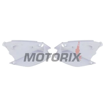 Zadní boční plasty -POLISPORT- bílé, KAWASAKI KX 125/250 2003-2008