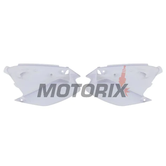 Zadní boční plasty -POLISPORT- bílé, KAWASAKI KX 125/250 2003-2008