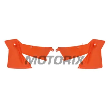 Přední boční plasty -POLISPORT- oranžové, KTM EXC, SX 125-380 2001-2004