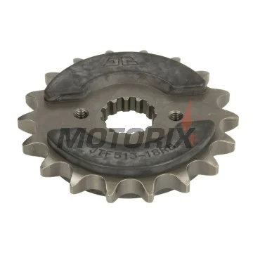 Přední pastorek -JT- JTF513,18RB, 18 zubů, s gumový tlumič, Cagiva Raptor 1000 2001-2006, V-Raptor 1000 2001-2006, X-Raptor 1000 2002-2003, X-Tra Raptor 1000 2001-2005, Kawasaki GPX 500 1988, GPX 600 1988-1990, 1993-2000, GPX 750 1987-1988