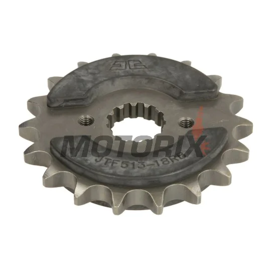 Přední pastorek -JT- JTF513,18RB, 18 zubů, s gumový tlumič, Cagiva Raptor 1000 2001-2006, V-Raptor 1000 2001-2006, X-Raptor 1000 2002-2003, X-Tra Raptor 1000 2001-2005, Kawasaki GPX 500 1988, GPX 600 1988-1990, 1993-2000, GPX 750 1987-1988