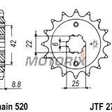 Přední pastorek -JT- JTF276,16, 16 zubů, Honda CB 250 1982, CB 400 1981-1983, CM 250 1982-1984, CM 400 1980-1983