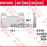 Brzdové destičky -TRW- MCB755SV, Honda CB 1000R, CBR 600RR/1000RR Fireblade - 600/1000cc, 2003-2016