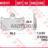 Brzdové destičky -TRW- MCB737, Kawasaki Z/ZR/ZRX - Z800/Z900/Z1000, ZR800, ZRX400 - 400-1000cc, 1998-2018